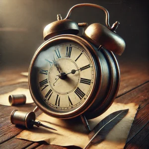 overturned clock